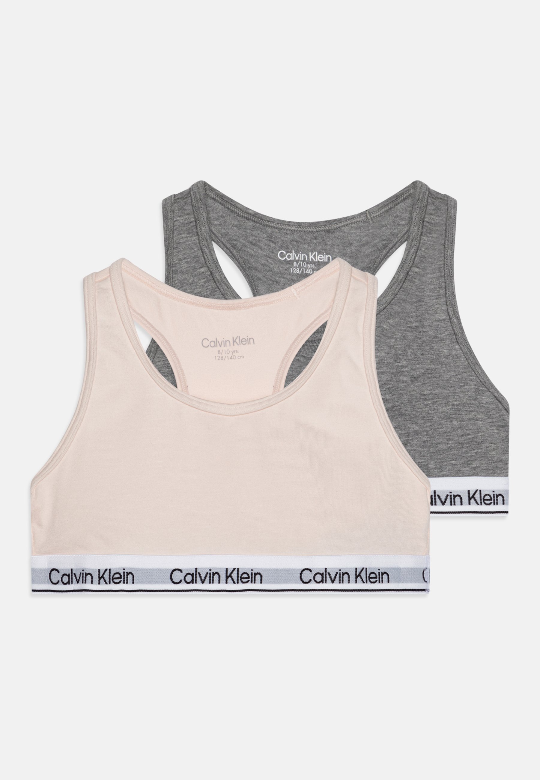Calvin Klein Ondergoed BRALETTE 2-PACK - Bustier - zilverkleurige pioenroos/grijs gemêleerd