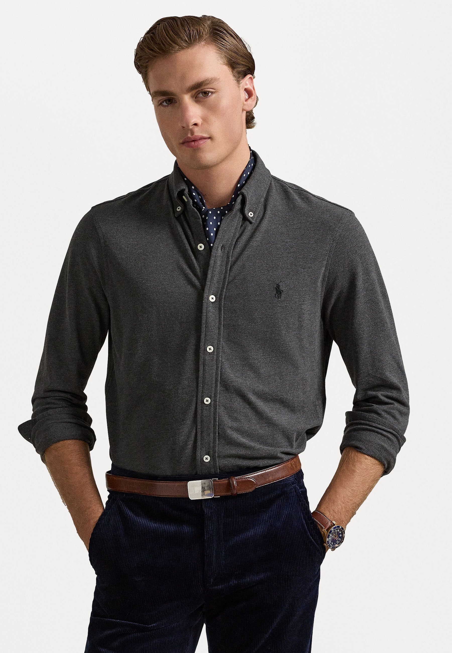 Chemise Polo Ralph Lauren en maille ultra-légère - Windsor Heather