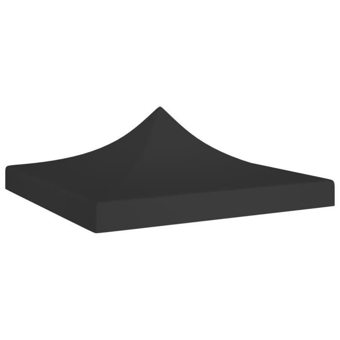 Home-7972 Partyzeltdach – Pavillonüberdachung 3x3 m Schwarz 270 g/m² Für Terrasse, Garten oder Balkon