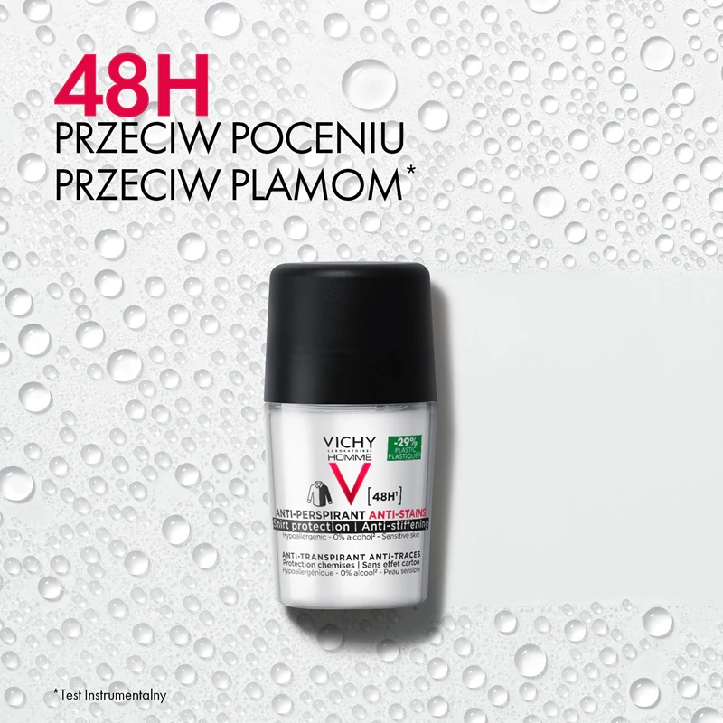 Vichy Homme deodorant antiperspirant proti belim in rumenim madežem 48 ur