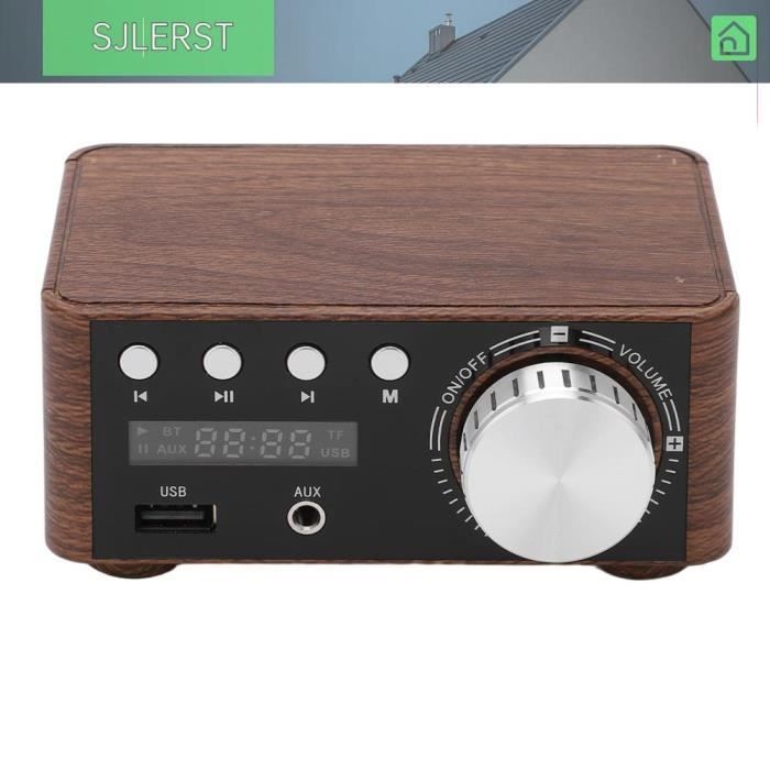 sjlerst Mini Amplificateur Bluetooth 5.0 Stéréo HiFi 50W x2 avec Entrée USB