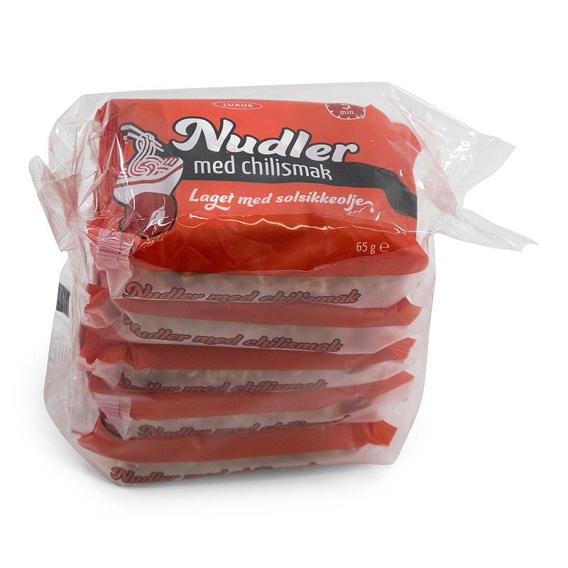 Luksusnudler 5-pakning 325 g chili