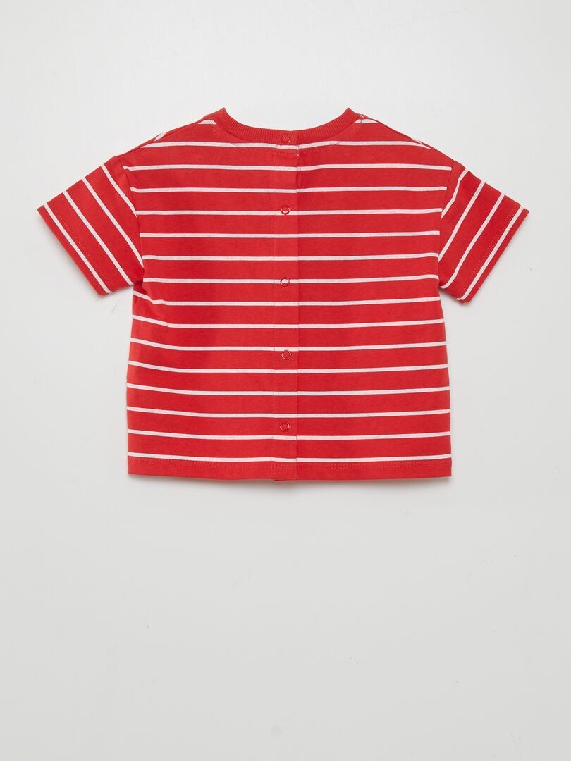 Gestreept T-shirt - WIT