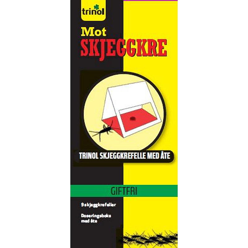Trinol Skäggkräftfälla med bete, 9 st., Trinol