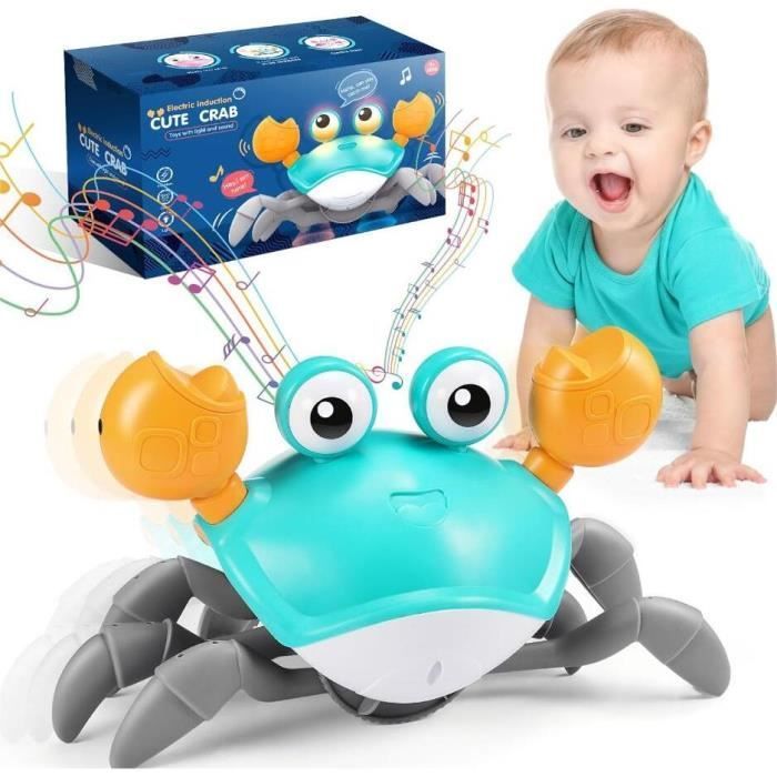 Babyspeelgoed voor kinderen van 1-2 jaar, Loopkrab voor kinderen van 2-3 jaar, Muzikaal ontwikkelingsspeelgoed, Babyspeelgoed voor 3-6-12 maanden, Cadeau-idee voor een verjaardag