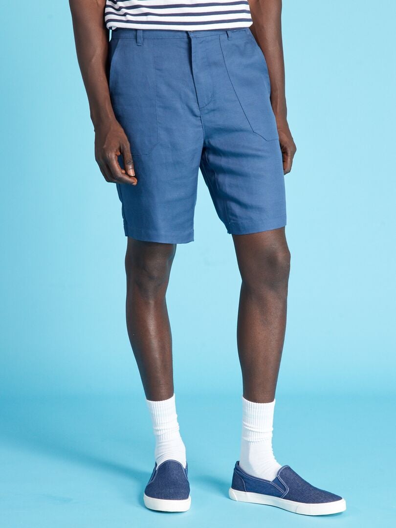 Bermudy chinosy - ciemnoniebieskie