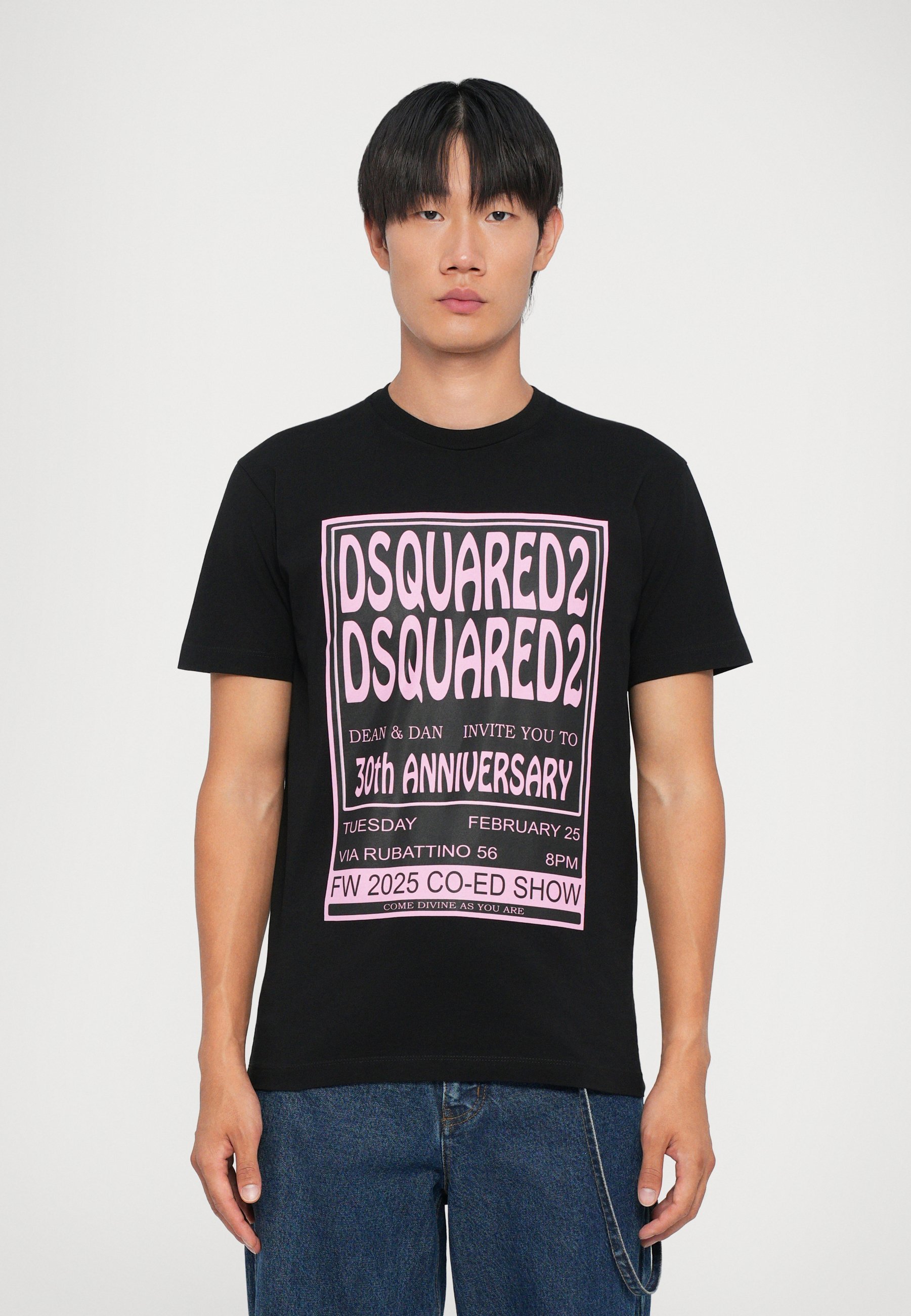 Μπλούζα Dsquared2 κανονικής εφαρμογής - Μαύρο