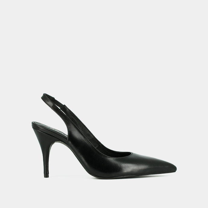 Escarpins à bouts pointus  en cuir noir