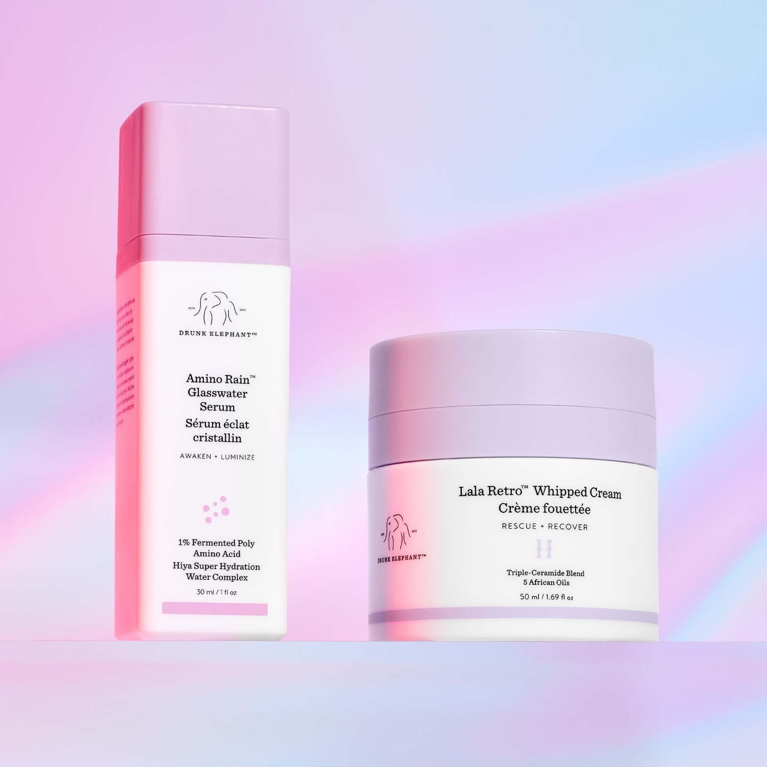 Drunk Elephant Glowserum Amino Rain™ Serum sa staklenom vodom - 30 ml