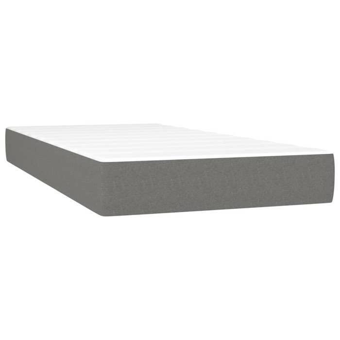 Struttura letto con materasso - Maison Exclusive - 90x200 cm - Velluto grigio scuro - Massimo relax