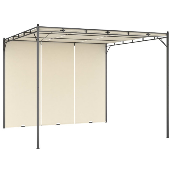 Zadaszenie ogrodowe Kremowy 3 x 3 x 2.25 m Tkanina vidaXL