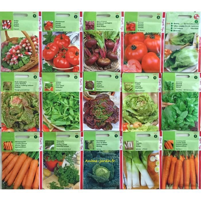 Pack of 20 vegetable seed packets