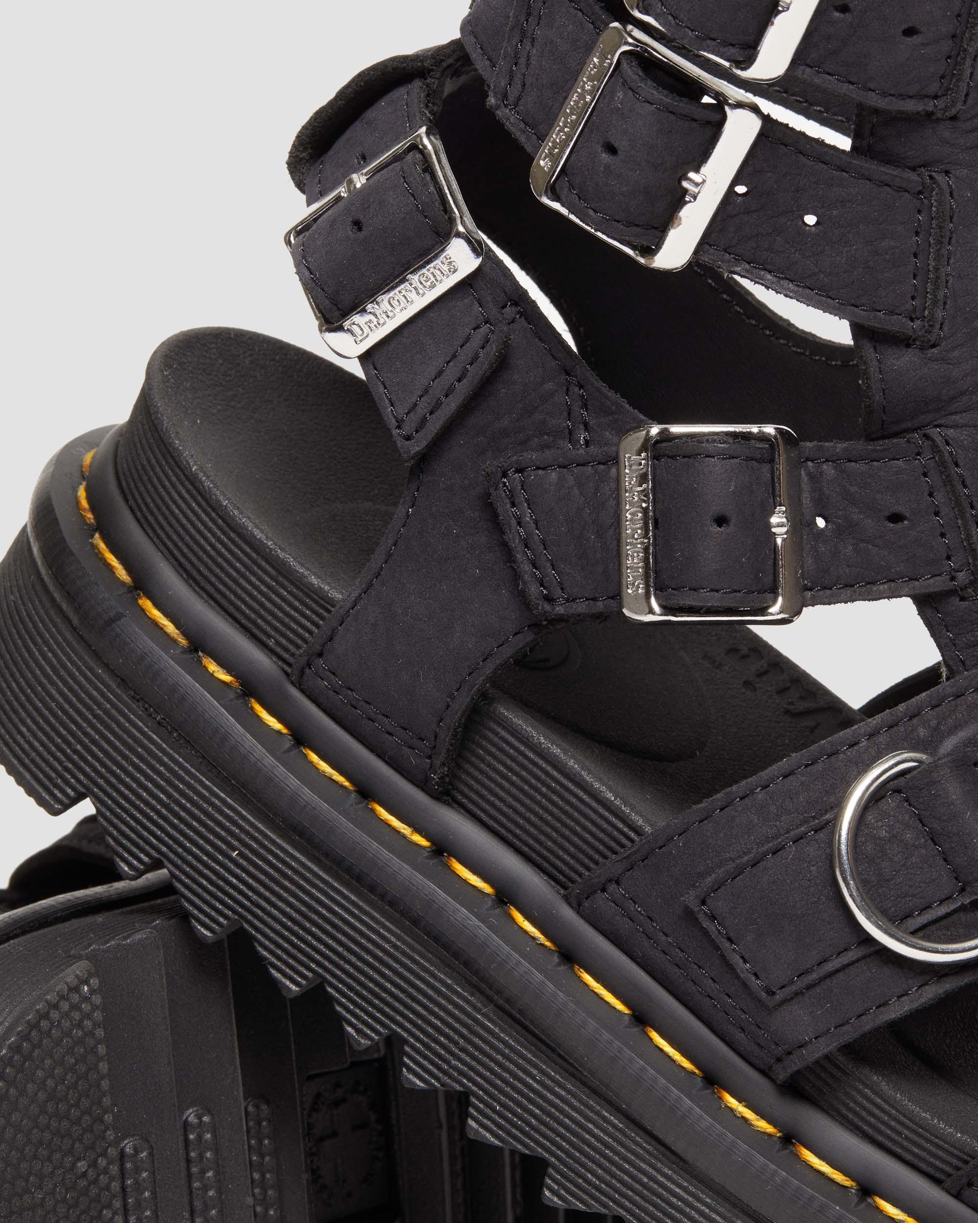 Olson Tumbled Nubuck Leder Gladiatorsandalen mit Reißverschluss