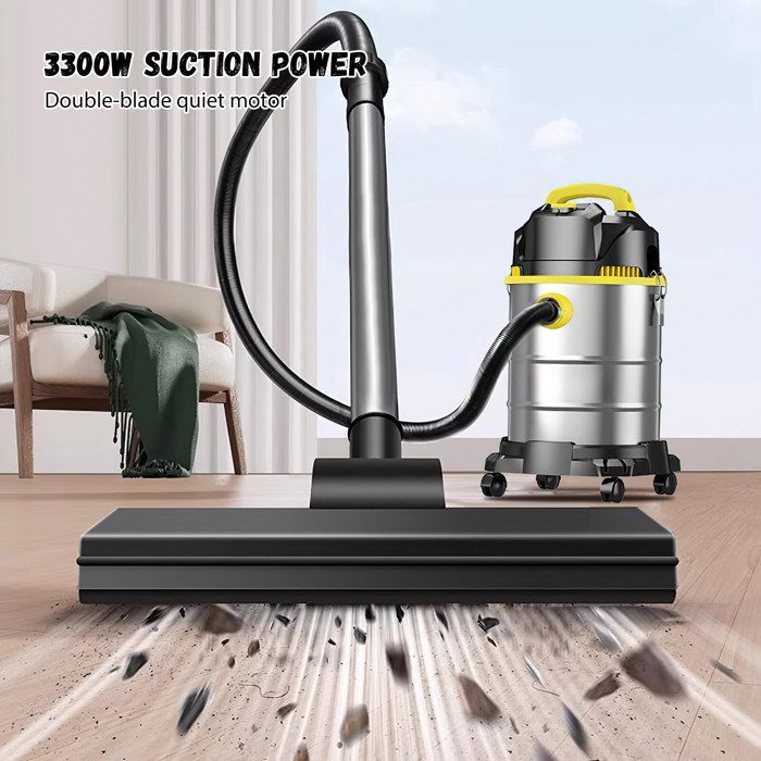 3-in-1 Multifunctional Industrial Vacuum Cleaner 3300W - 23KPA – Large 40L Capacity – For Workshop, Car, Construction Site – 70dB