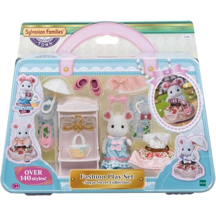 Miniature Figurines - SYLVANIAN FAMILIES - 5540 - The Fashion Suitcase and Big Sister Marshmallow Mouse