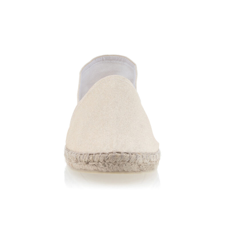Beige Espadrilles für Damen mit Seilsohlen