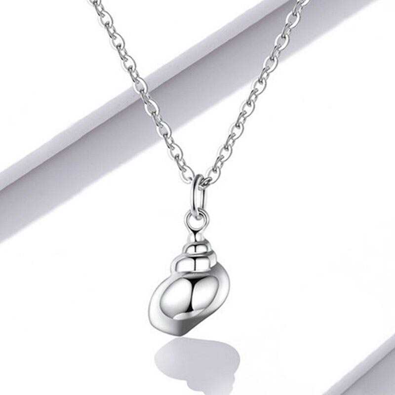 Collier coquillage en argent 925, chaîne ajustable de 45 cm, bijou original pour femme, cadeau idéal EFN187