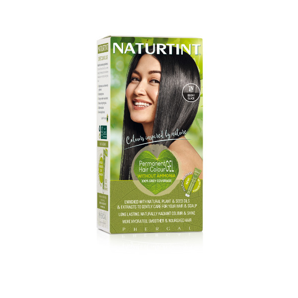 Naturtint Permanentný gél na farbenie vlasov 1N Ebenovo čierna