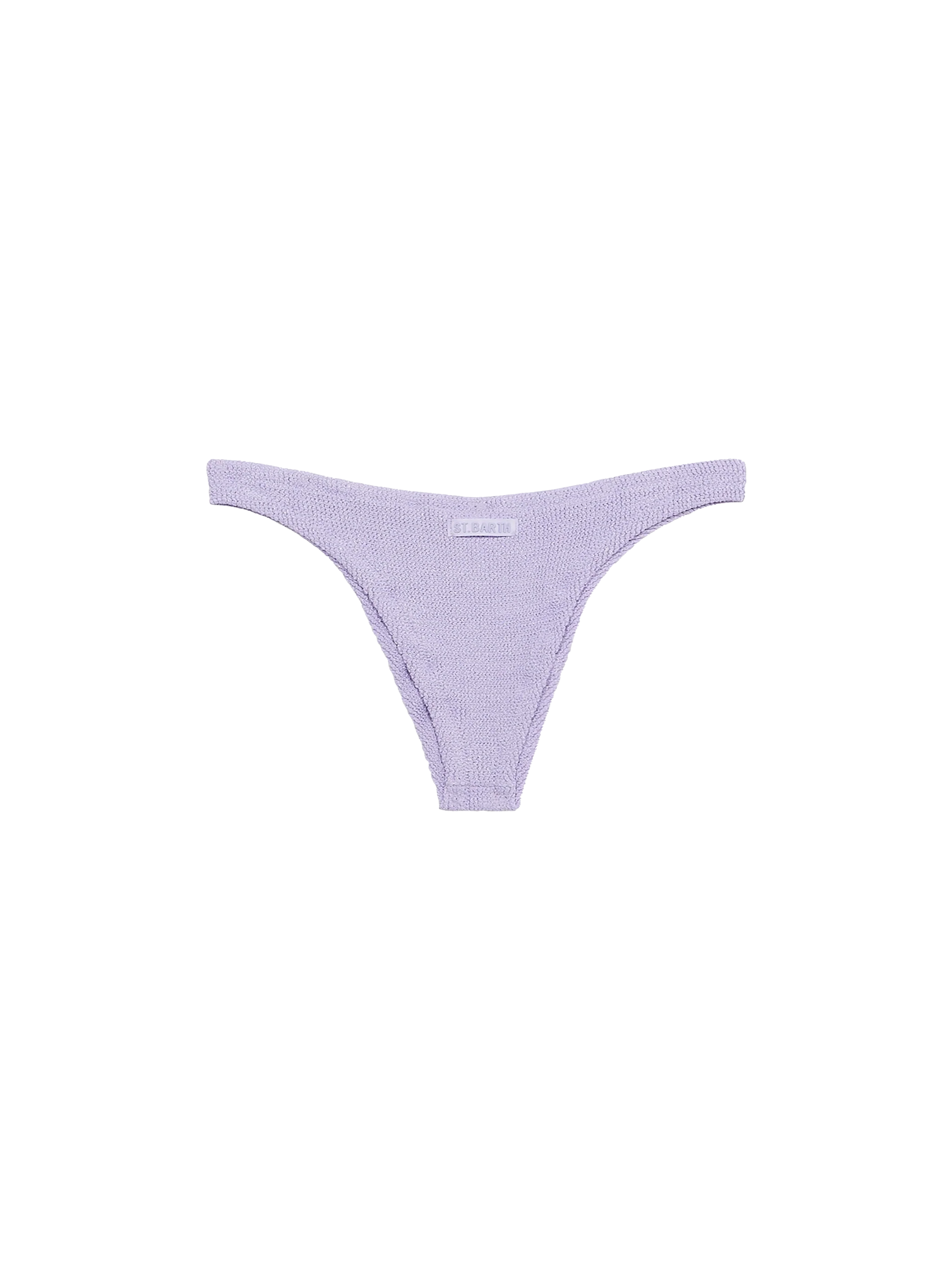Braguita de baño clásica de corte alto color lila con lúrex de Nao para mujer.