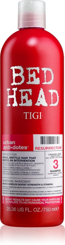 TIGI Bed Head Urban Antidotes Resurrection – patogi pakuotė silpniems, pažeistiems moterims plaukams.