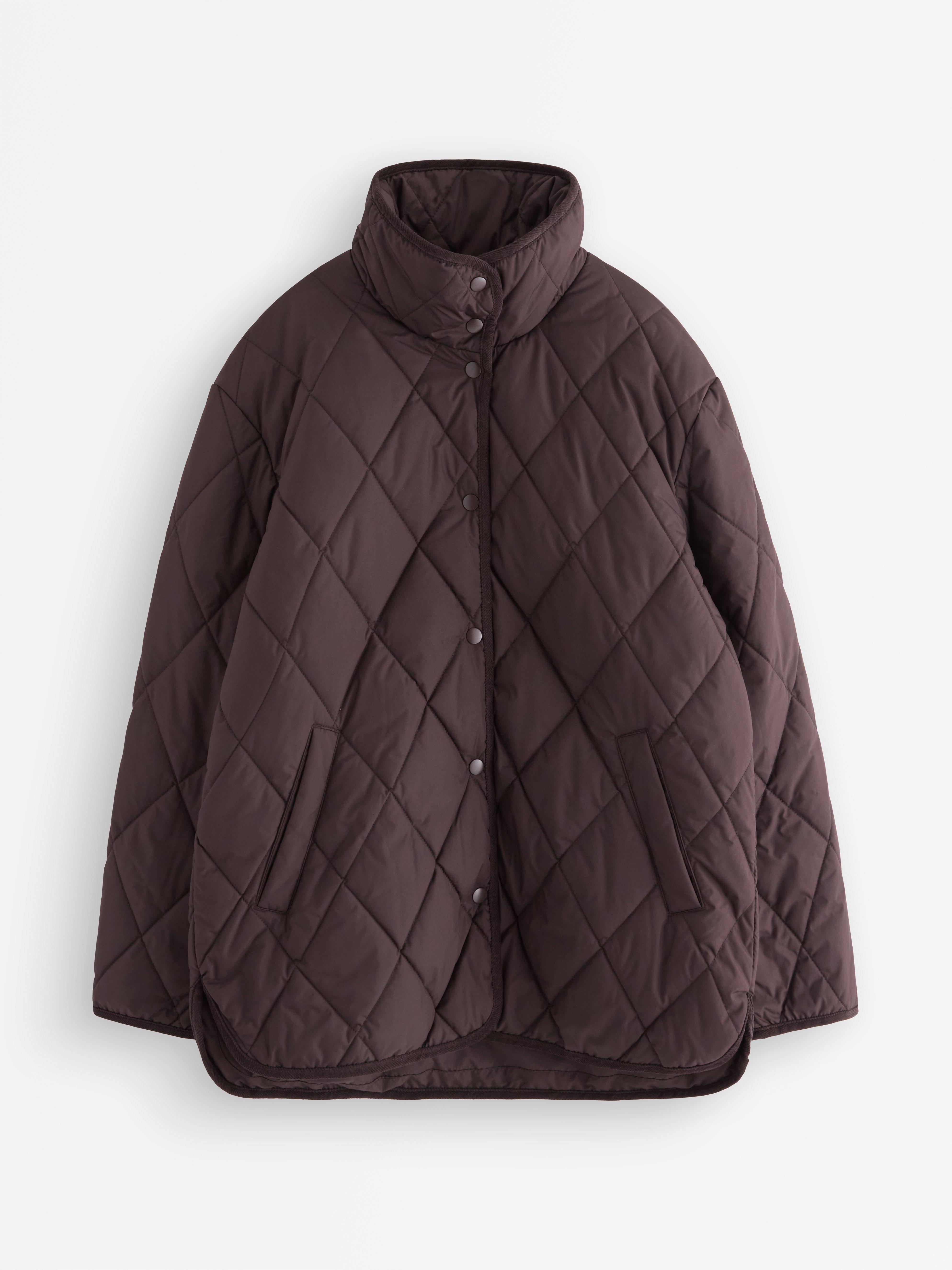 Vattenavvisande quiltad jacka Dark Dusty Red