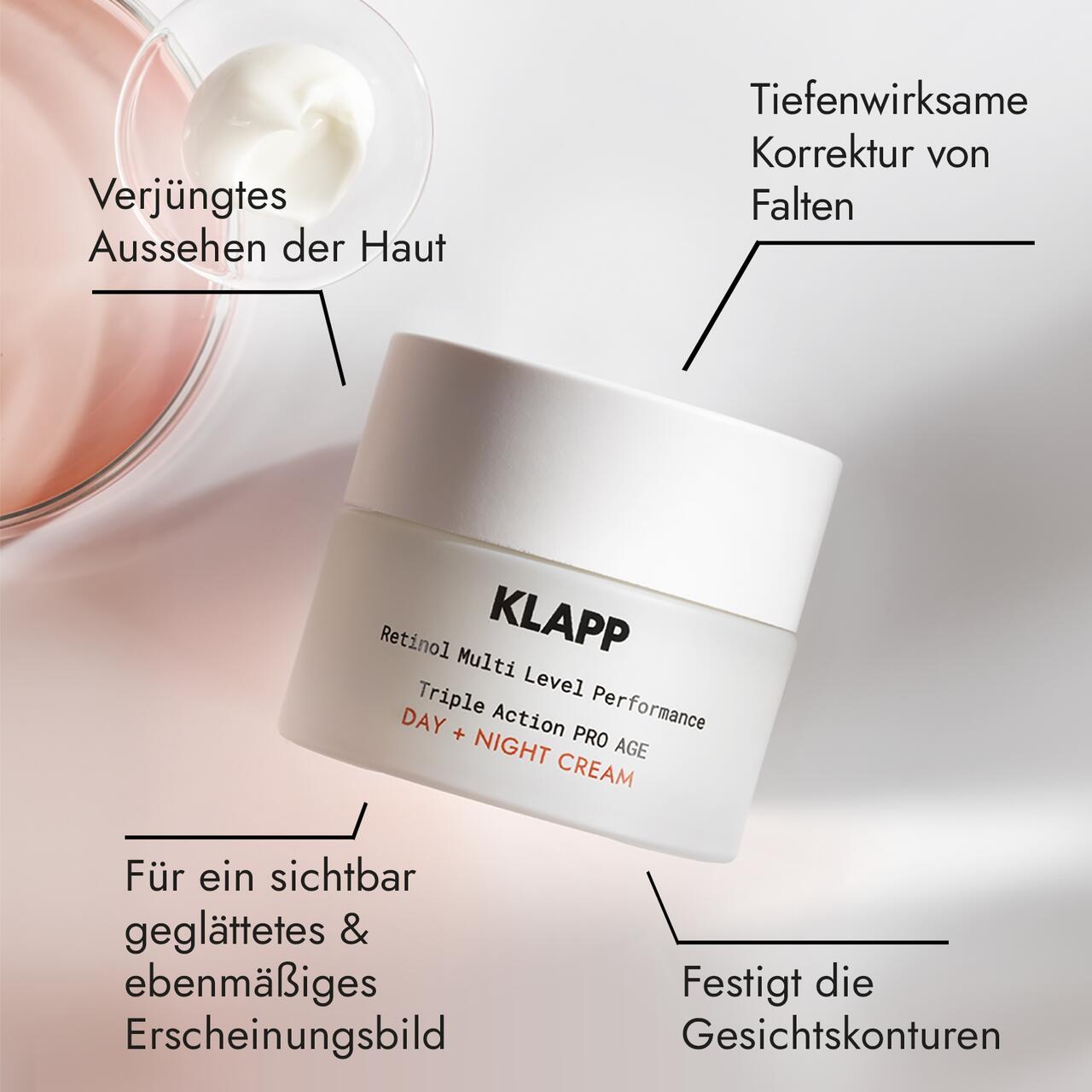 Klapp krema za lice Resist Aging Retinol Triple Action Pro Age dnevna i noćna krema - 50 ml