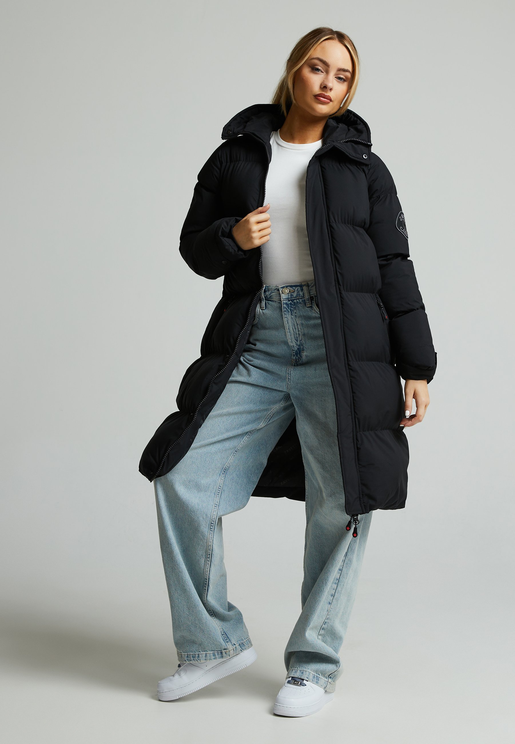 Doudoune longue Zavetti Canada ALORA - Manteau d'hiver - Noir de jais