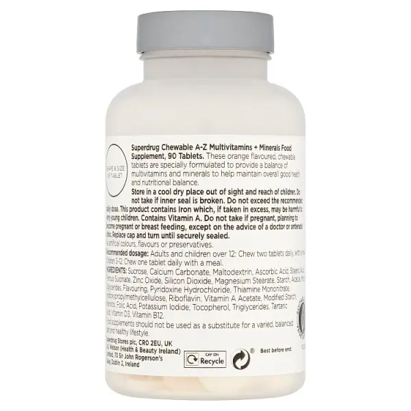 Superdrug Tablete Masticabile AZ Multivitamine 90 buc.
