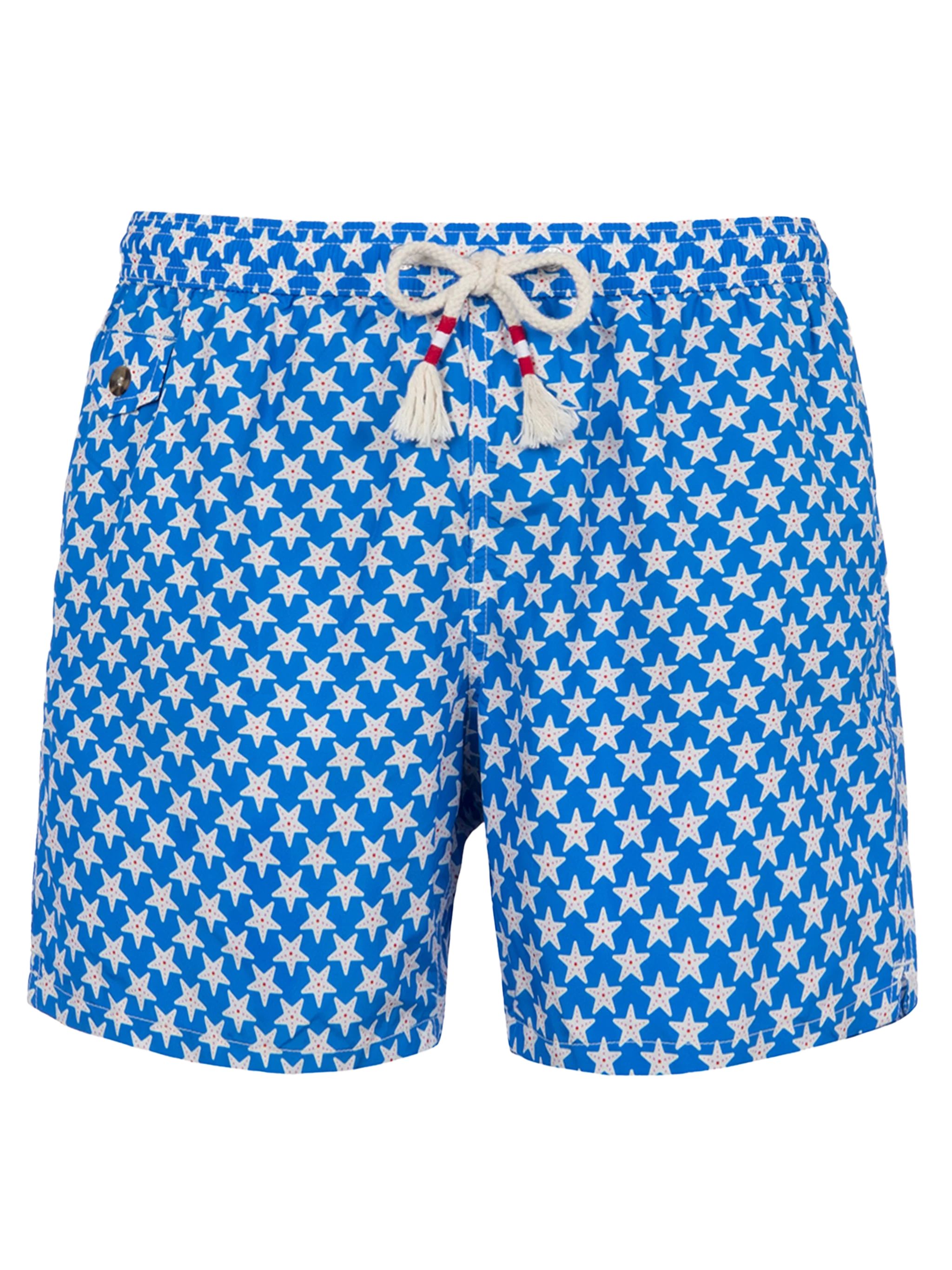 Man Lighting 70 Mid-Length Swim Shorts | Seastar Print | Lightweight & Quick Drying | Elastic Waistband with Adjustable Drawcord | MC2 Saint Barth