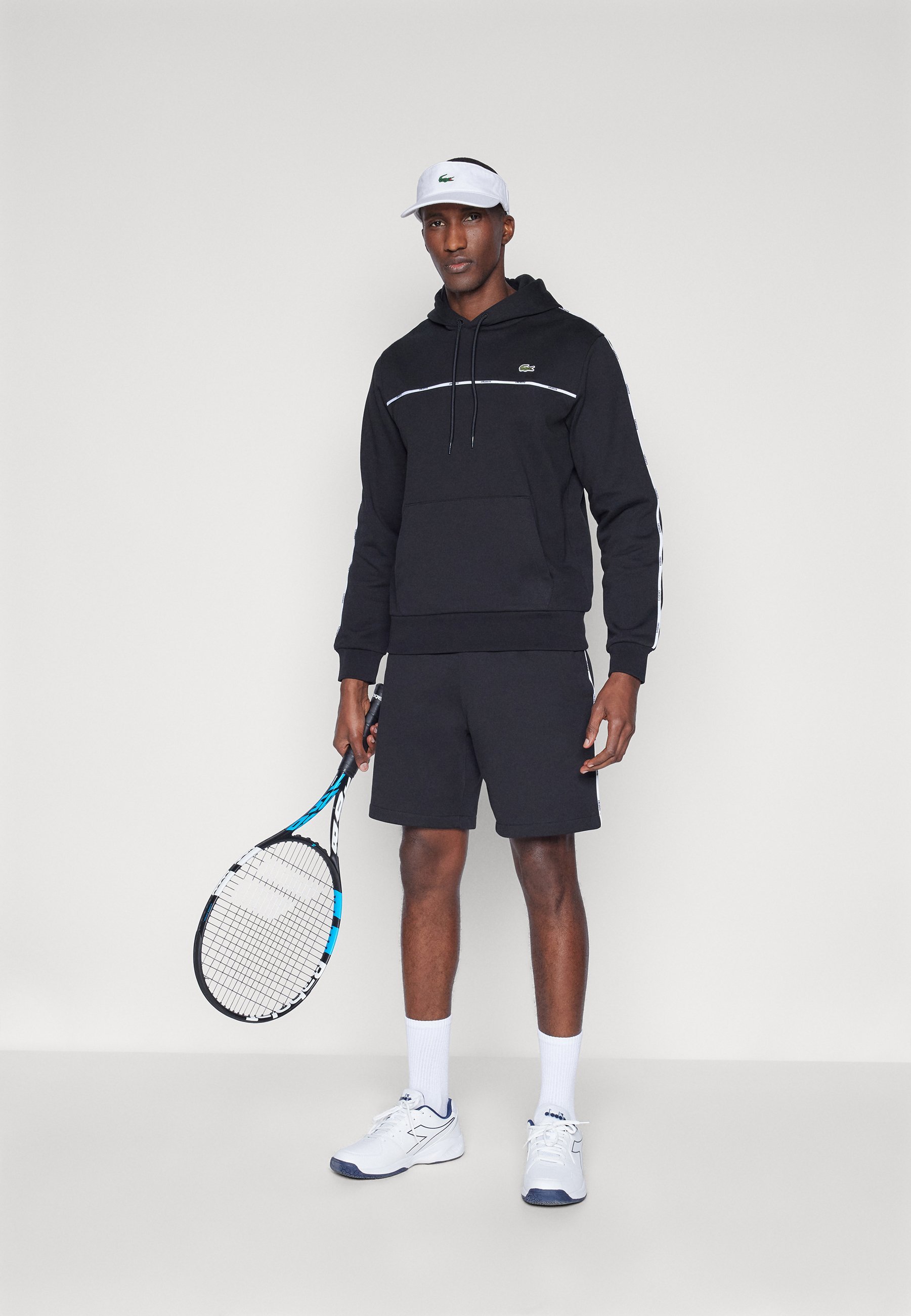 LACOSTE SPORT SHORT TAPE - Sportovní kraťasy - black
