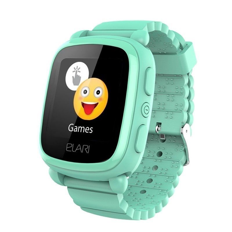 Montre connectée Elari Kidphone 2 verte avec localisateur pour enfants - Écran tactile