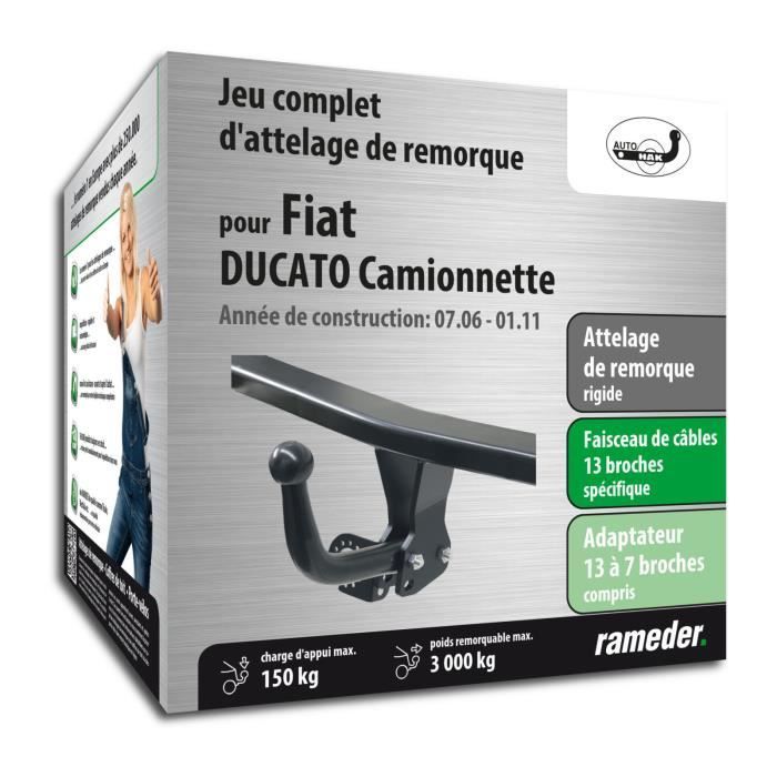 Fiat Ducato Van, enganche de remolque rígido AUTO-HAK con arnés de cableado de 13 pines - año de fabricación