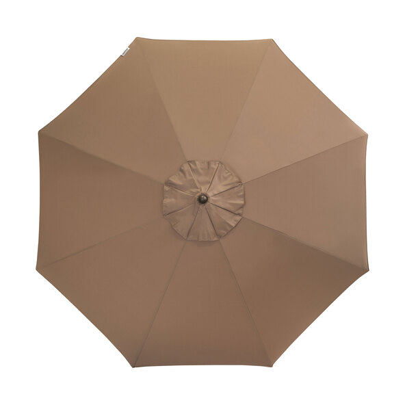 Aluminium-Sonnenschirm, rund, Holzoptik Braun