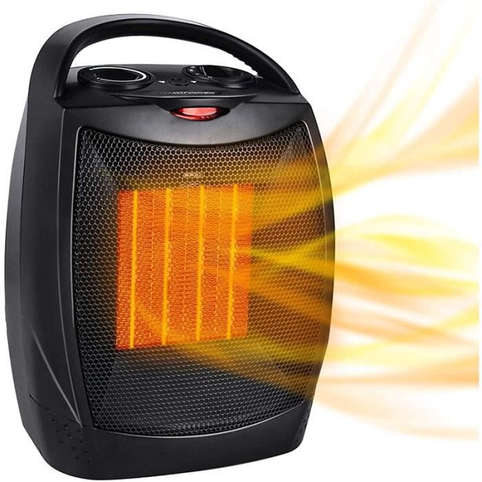 Calefactor portátil - Calefacción y refrigeración - Negro - Eléctrico - Portátil - Eficiente energéticamente