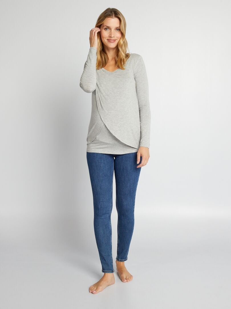 Superstretch zwangerschapsjeans - BLAUW