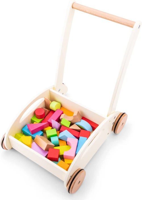Walker - New Classic Toys - 34 wooden blocks - White - Unisex - 12 months and up