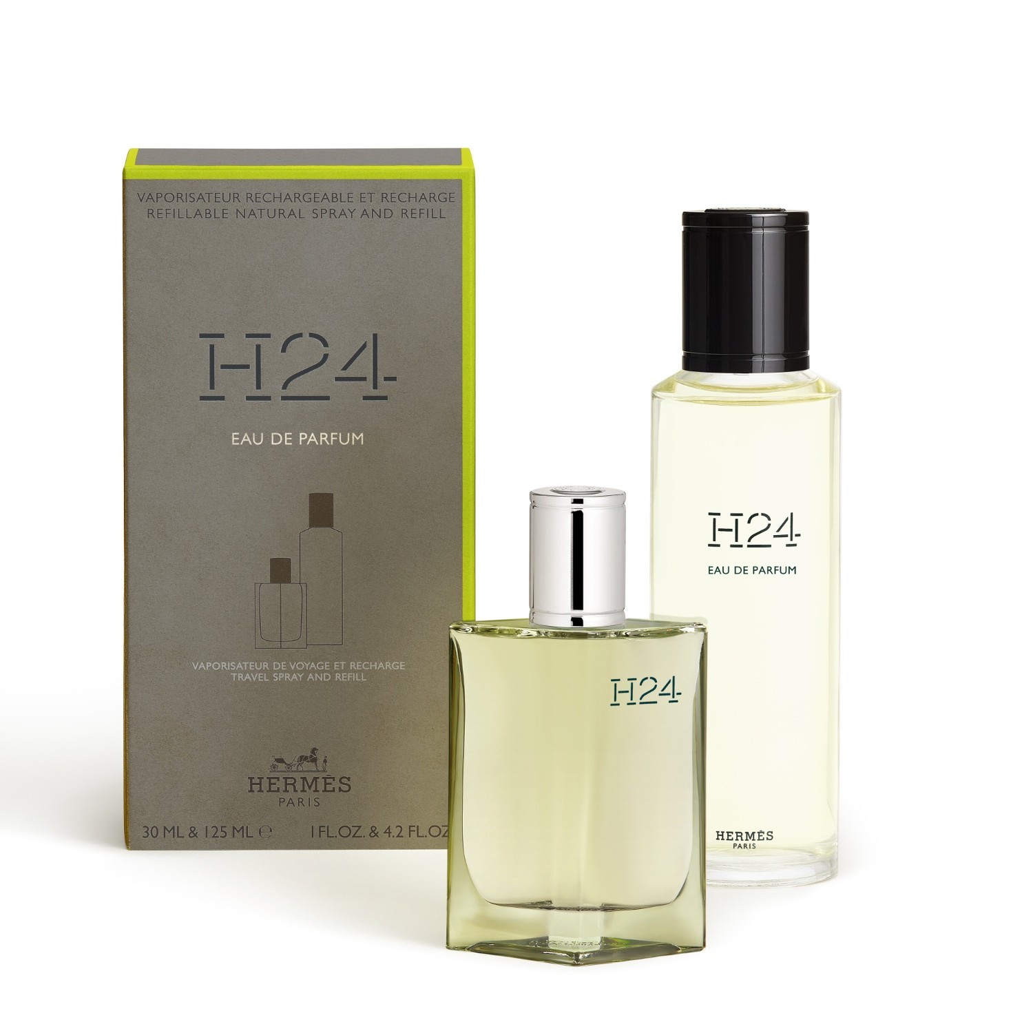HERMÈS parfimērijas ūdens H24 30 ml + 125 ml uzpildes komplekts -
