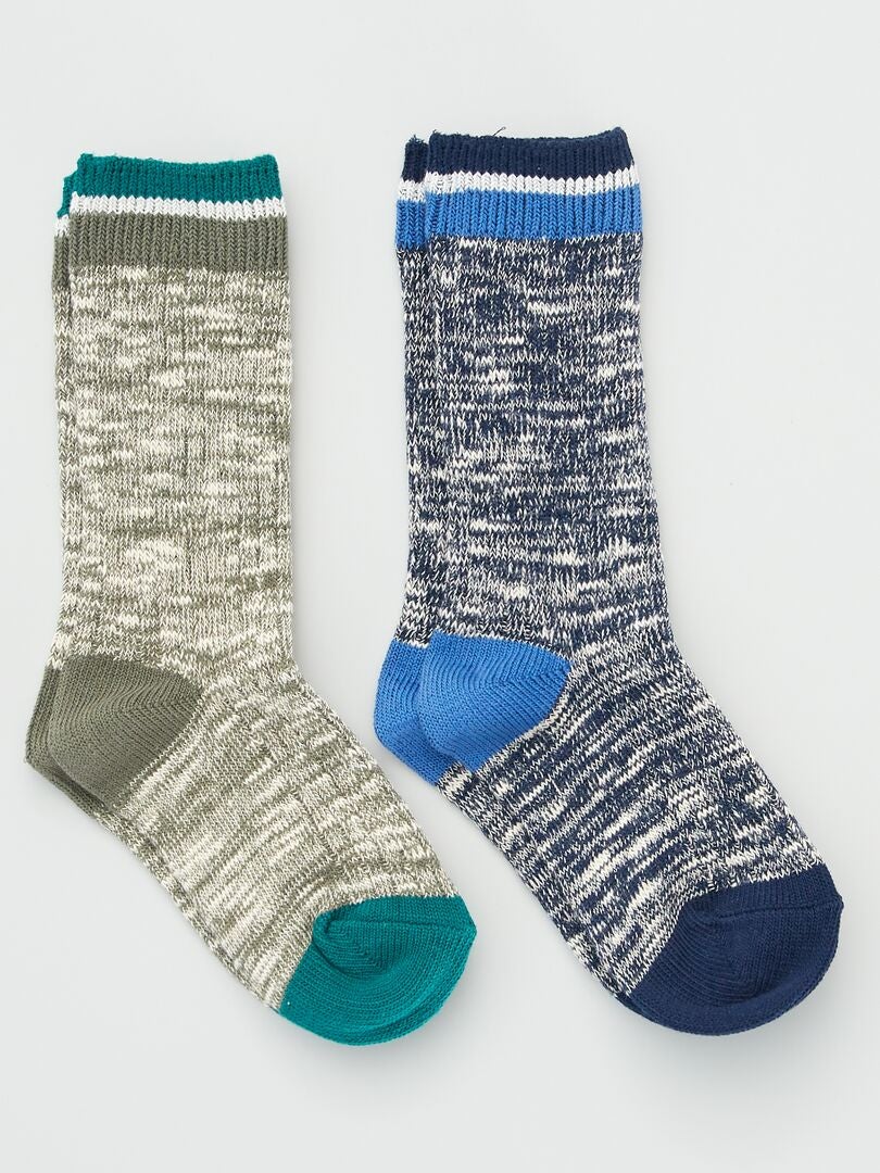 Juego de 2 pares de calcetines - VERDES
