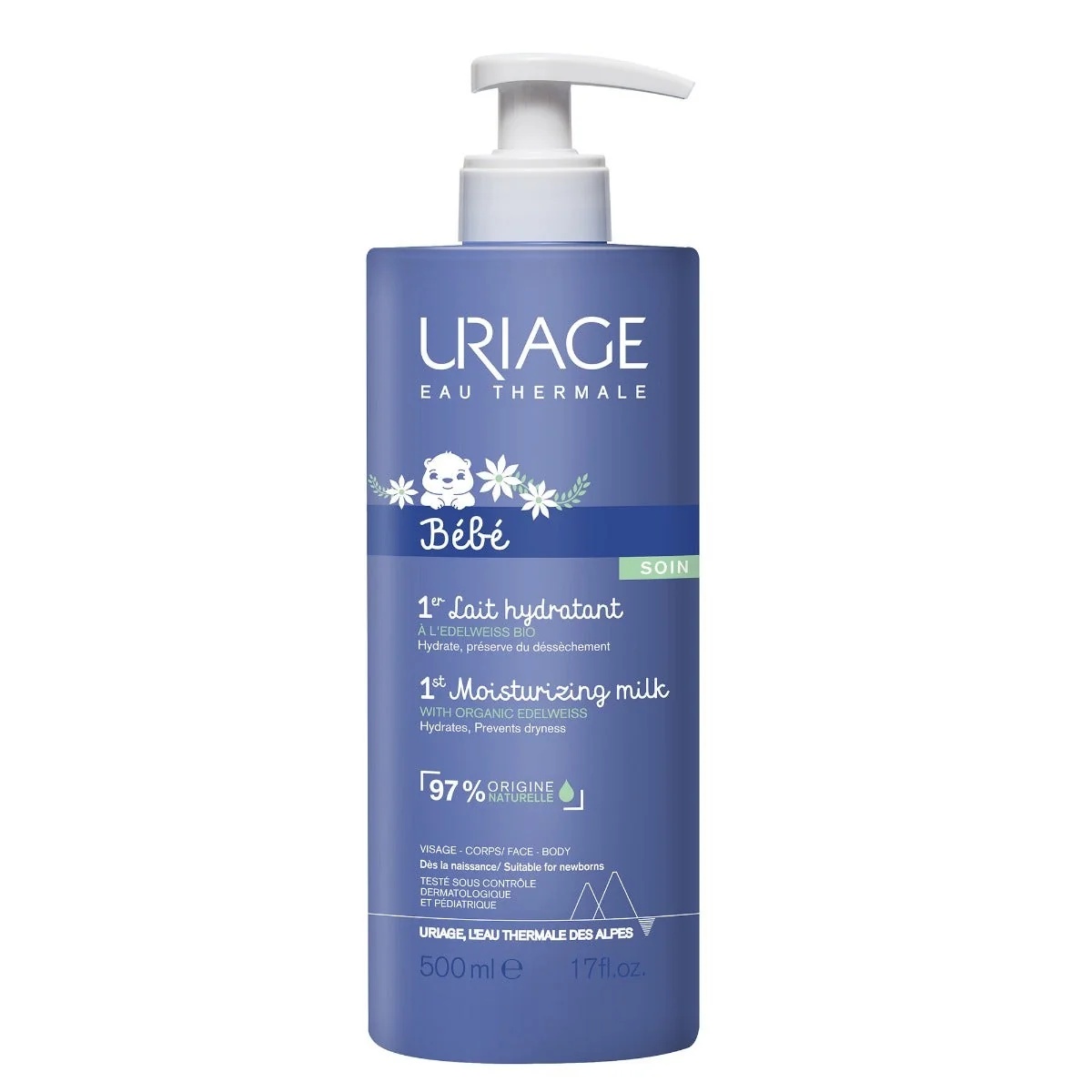 URIAGE Uriage Bébé leite hidratante 500 ml efeito hidratante