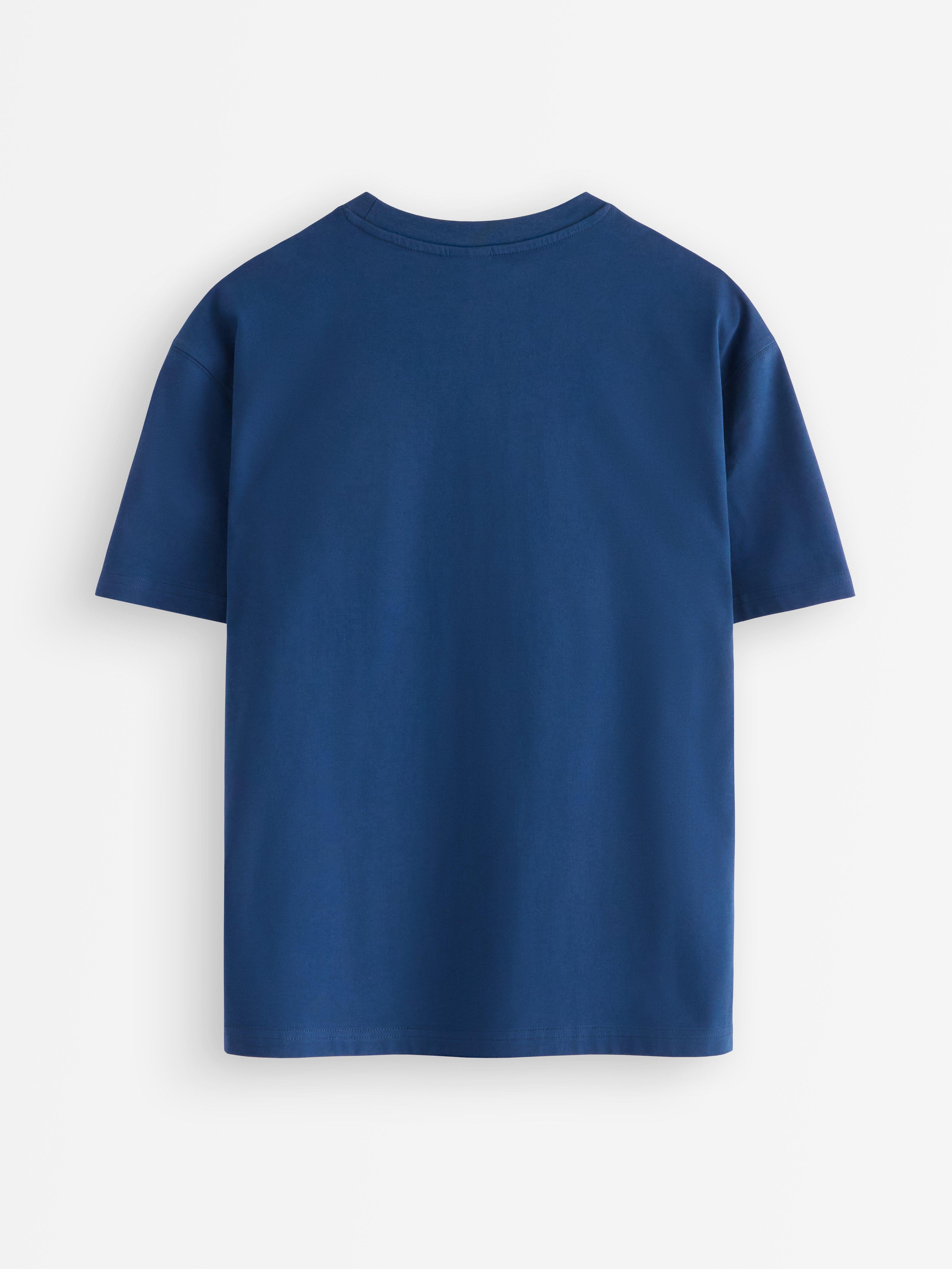 Camiseta Pokémon Azul Escuro Acinzentado
