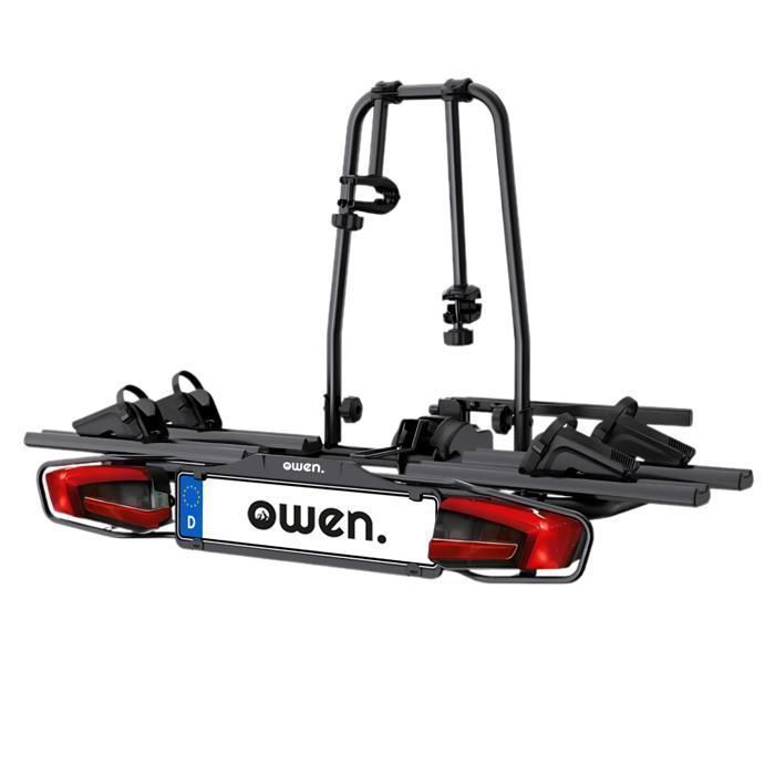 OWE 2-fietsendrager - Trekhaakmontage - Opvouwbaar - 13-pins - Zwart