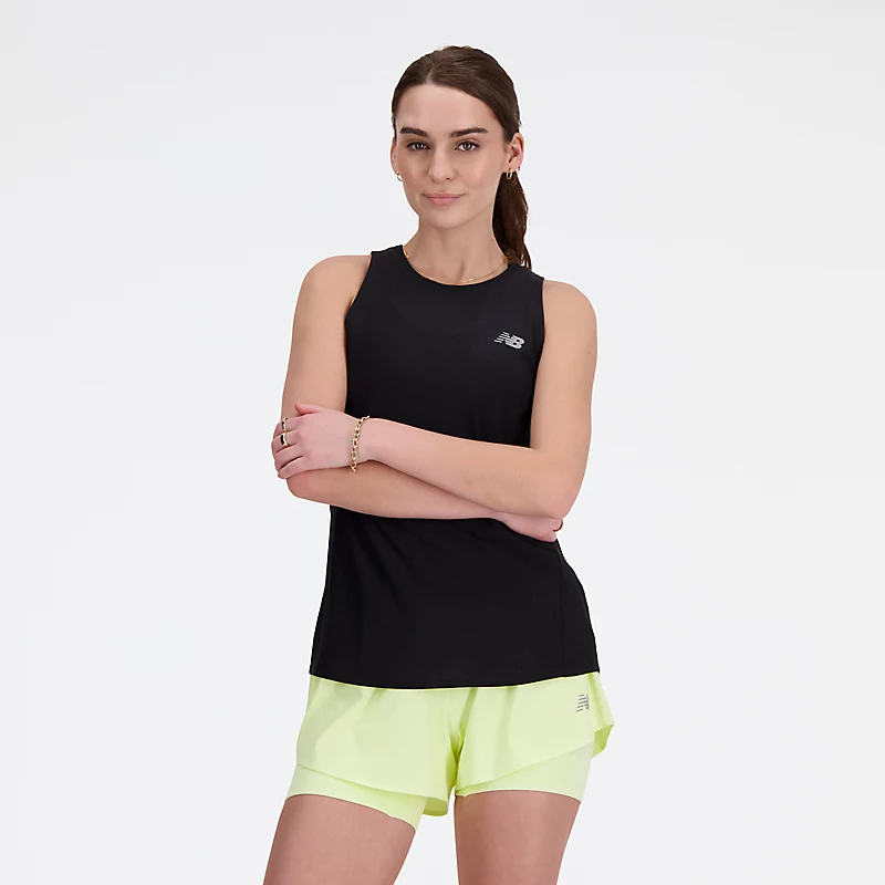 Damski żakardowy slim top - CZARNY