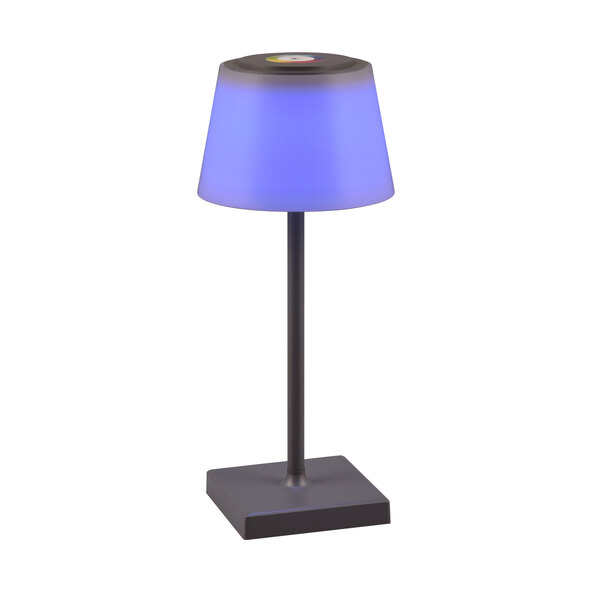 Sanchez LED rechargeable table lamp with RGB function, grey