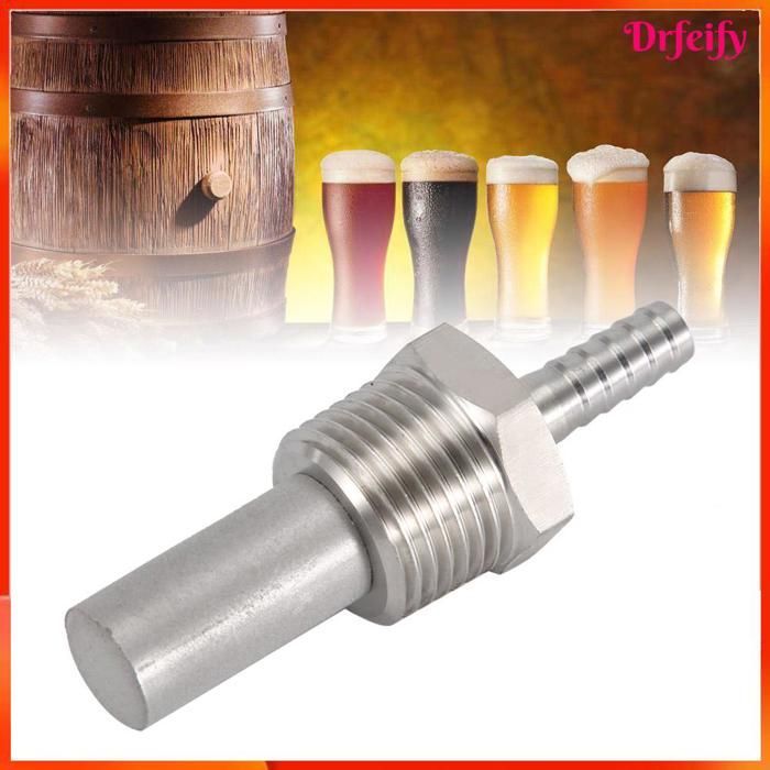 Akozon Oxygen Stone 1/2 MPT Oxygen Stone 1/4'' Barb Inline Carbonation Aeration Homebrew Stone (0.5 art set 0.5 2.0 microns)