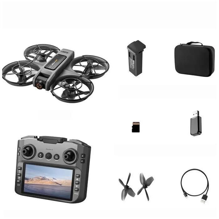 Caméra ESC 90° télécommande selfie gestuelle LED Nuit Anti-choc Drone Aérien Calibration Facile Résistant Professionnel PA PC
