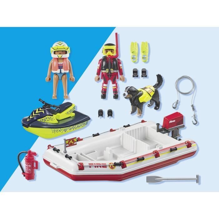 PLAYMOBIL 71464 Fireboat and Jet Ski - Action Heroes - Firefighters - Ages 4+