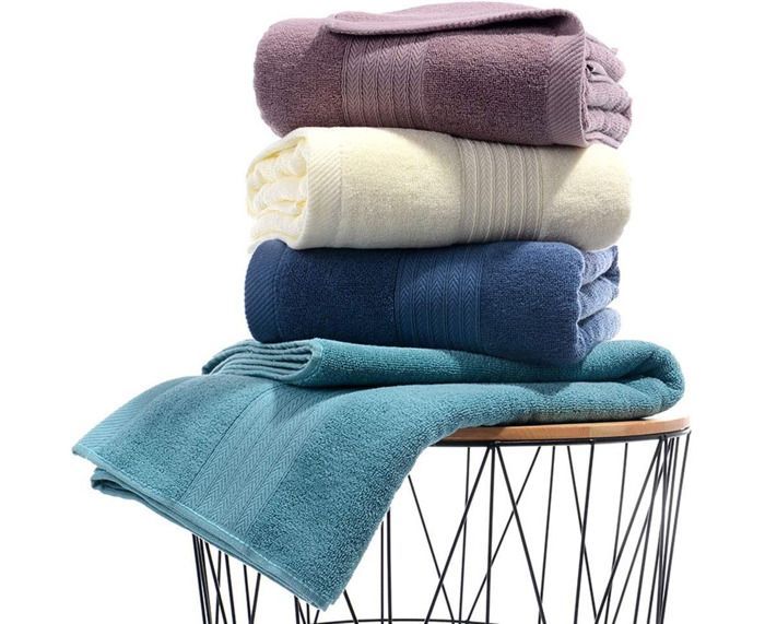 Bath towels - Set of 4 - 100% Cotton - Absorbent - Quick-drying