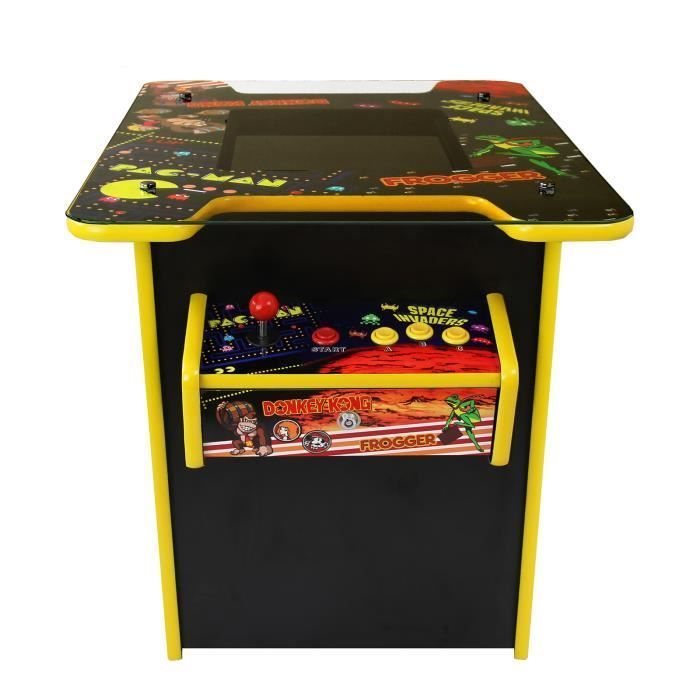 Mesa de centro - Arcade - 60 jogos clássicos - 48 cm - Preta - Para uso interno