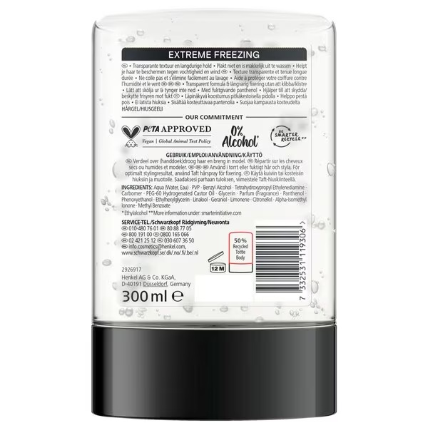 Taft Extreme Freezing Level 5 Haargel<br>300ml