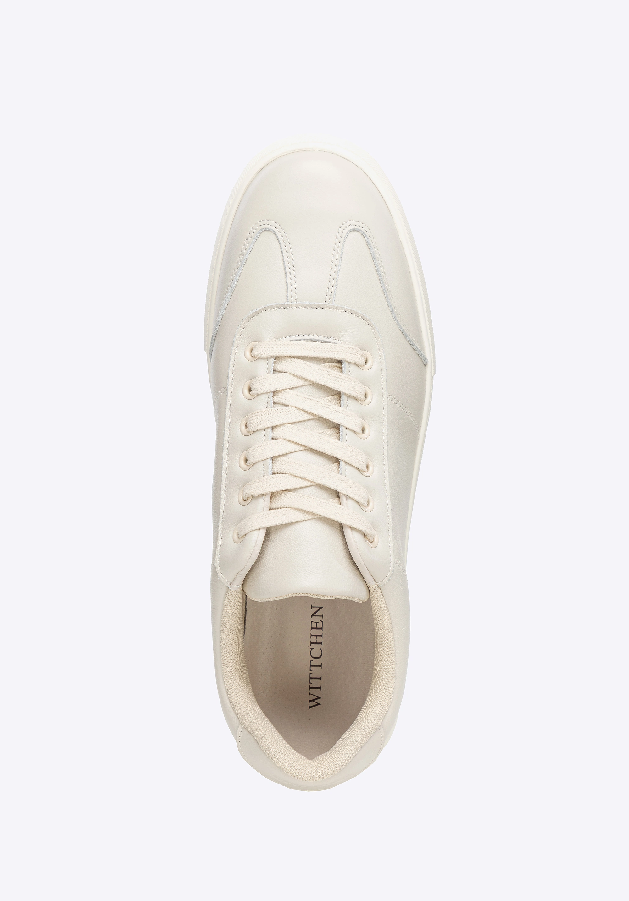 Męskie sneakersy ze skóry licowej beżowe